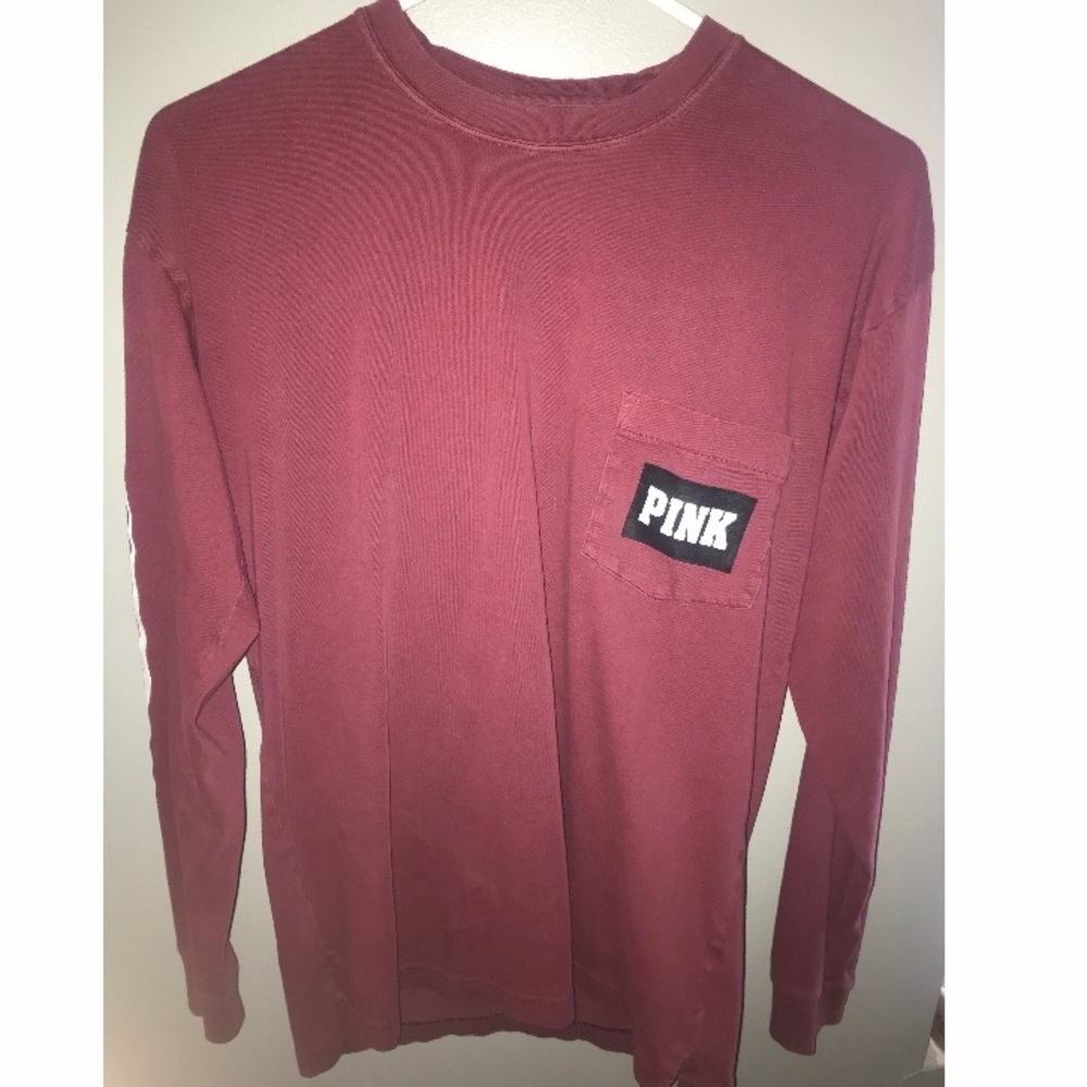 PINK Victoria’s Secret Maroon Long Sleeve Shirt